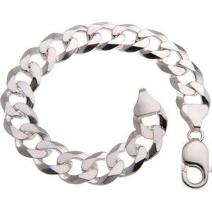 Silberkettenstore Silberarmband Panzerkette Armband 12mm - 925 Silber, Länge wählbar