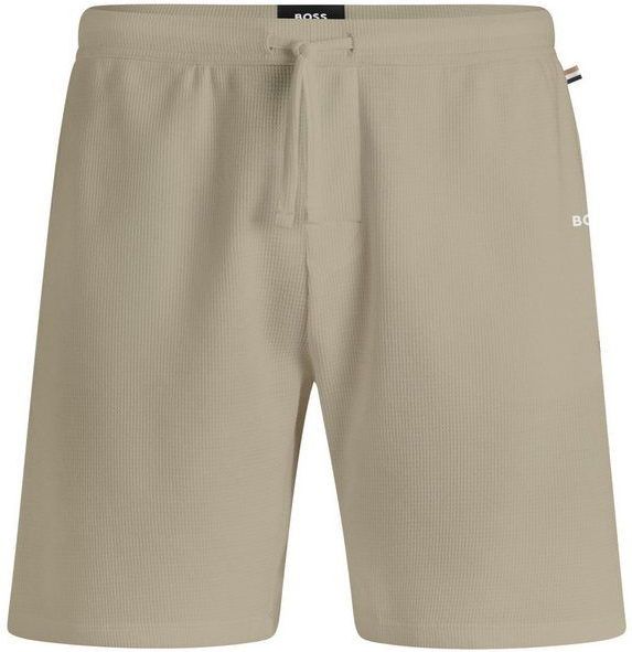 BOSS Shorts Waffle Shorts mit eingesticktem Markenlogo