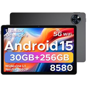 DOOGEE U11Pro Tablet (11", 256 GB, Android 15, Android 15, 8580 mAh, Unisoc T7200, 7,9 mm Metallgehäuse, 30+256GB 2TB)