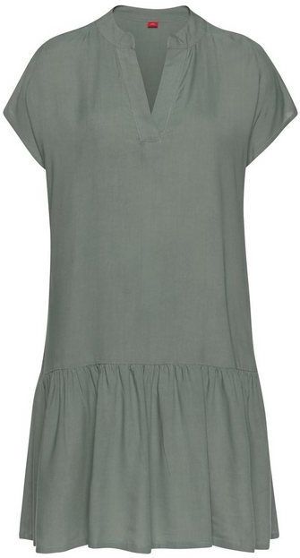 s.Oliver Blusenkleid mit Volant am Rock, Tunikakleid, Sommerkleid, Basic