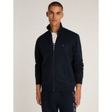 Tommy Hilfiger Sweatjacke ESSENTIAL FLEECE ZT STAND COLLAR mit Logostickerei