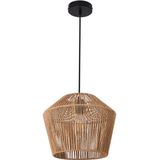 lux.pro Hängeleuchte, ohne Leuchtmittel, »Sela« Hängelampe 1x E27 158x33cm Schwarz/Beige