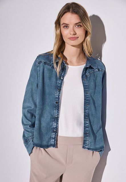 STREET ONE Jeansbluse mit Nieten