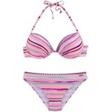 Venice Beach Push-Up-Bikini mit Häkelkanten am Cup und an der Hose
