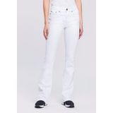 Arizona Bootcut-Jeans Shaping elastische Passform, Bootcut-Beinform, Used-Waschung, hohe Taille