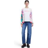 Cartoon Strickjacke Cartoon Strick-Cardigan mit Intarsie (1-tlg) Rippbündchen