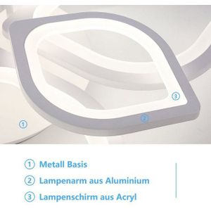 oyajia Deckenleuchte 80W Modern LED Deckenlampe aus Metall, in Blumenförmiges Design, Kaltweiß, Naturweiß, Warmweiß, Dimmbar LED Deckenleuchte,für Wohnzimmer, Schlafzimmer, Flur, Küche