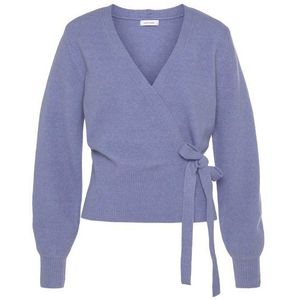 LASCANA Wickelstrickjacke mit breitem Rippbündchen, Loungewear