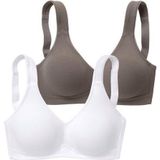 petite fleur Soft-BH (Packung, 2 Stück) ohne Bügel, aus weicher Baumwolle