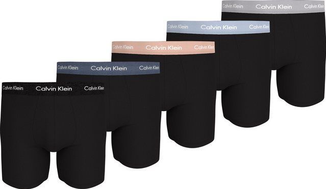 Calvin Klein Underwear Boxer BOXER BRIEF 5PK (Packung, 5-St., 5er-Pack) mit längerem Bein und Logo-Elastikbund (5Stück)