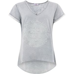 Zwillingsherz T-Shirt Damen T-Shirt Positive Mind in verschiedenen Farben Aufdruck Positive Mind