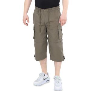 Ben Creek Cargobermudas QM7 3/4 Zip-Off Capri Bermuda, kurze Herren Shorts, Outdoorhose