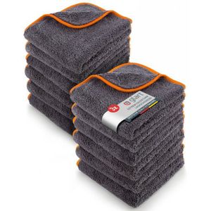 Glart 443TPO4 Auto Mikrofasertücher 12er Set, superweich kratzerfrei 40x40cm Mikrofasertuch (80% Polyester, 20% Nylon, 40x40 cm)