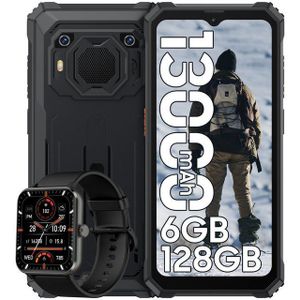 blackview BV6200Pro(6+128) AI Ohne Vertrag incl. R50 Smartphone (6,56 Zoll, 13 MP Kamera, 13000mAh, 18W, 98dB Lautsprecher, Fingerabdruck/NFC)