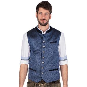 Spieth & Wensky Trachtenweste Trachtenweste - BENSON - marsala/dunkelrot, jeans/dunkelblau