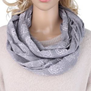 MIRROSI Loop Damen Schal mit Paisley Punkte Weich aus 100% Baumwolle, (ca. 160x44cm Zweimal um den Hals wickelbar), Damen Halstuch Stola ideal für Frühling,Sommer, Herbst
