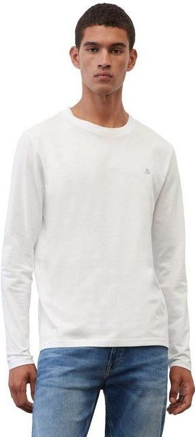 Marc O'Polo Langarmshirt mit dezentem Logo-Print vorne