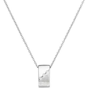 Firetti Kette mit Anhänger Schmuck Geschenk Halsschmuck Halskette Kette matt glanz, mit Zirkonia (synth)
