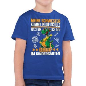 Shirtracer T-Shirt Meine Schwester kommt in die Schule - Jetzt bin ich der Chef im Kinder (1-tlg) Hallo Kindergarten