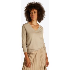 Tommy Hilfiger V-Ausschnitt-Pullover mit Logo-Stickerei