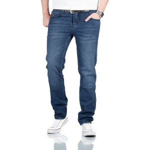 Alessandro Salvarini Straight-Jeans ASArcilio mit Knopfleiste