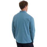 Marc O'Polo Langarm-Poloshirt in softem Slub-Jersey