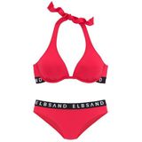 Elbsand Bügel-Bikini mit kontrastfarbenen Markenschriftzügen