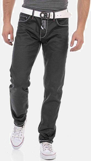 Cipo & Baxx 5-Pocket-Jeans Jeans mit trendigen Kontrastnähten, CD710
