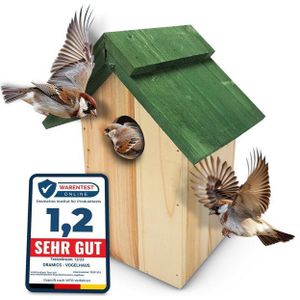 Oramics Vogelhaus Nistkasten für Vögel zum Aufhängen für Garten, Balkon und Terrasse
