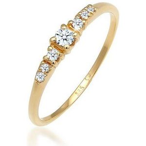Elli DIAMONDS Verlobungsring Verlobung Diamanten (0.14 ct) 585 Gold