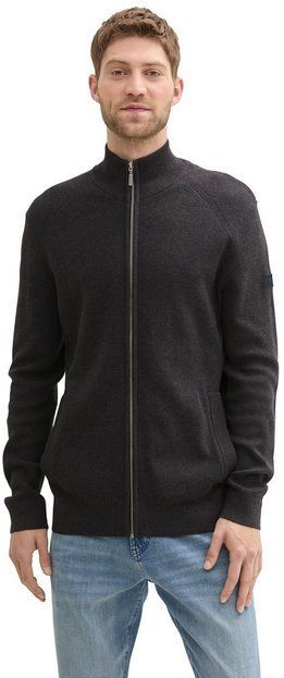 TOM TAILOR Strickjacke mit Zipper und Eingrifftaschen