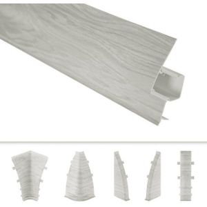Lemal Sockelleiste, PVC 65x23mm - Fußleisten mit Kabelkanal - (2 Meter / 1 Leiste) Laminat Abschluss Bodenbelag