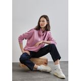 STREET ONE Langarmshirt mit großem Kragen und Kordelzug