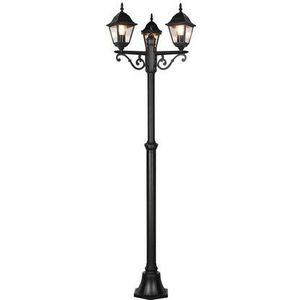 TRIO Leuchten LED Gartenleuchte, LED wechselbar, Warmweiß, Mastleuchte mit Strom, Garten-Kandelaber zur Wegbeleuchtung Höhe 200cm