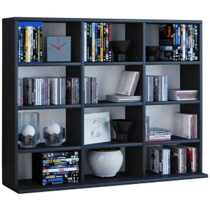 VCM Standregal Holz CD DVD Standregal Bücherregal Regal Megosa L