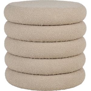House Nordic Pouf in Grau, Stoff - 44x44x44cm (BxHxT)