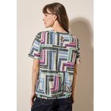 CECIL T-Shirt mit Print und Burn-Out-Optik