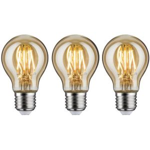Paulmann LED-Leuchtmittel 3er Set 4,7 W AGL E27 gold, E27, 3 St., Warmweiß, 2500 Kelvin