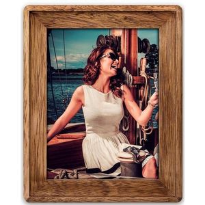 matches21 HOME & HOBBY Bilderrahmen Holz Bilderrahmen rechteckig braun für 10x15 cm, Wand-Deko Fotorahmen im Hochformat, Querformat zum Stellen, Hängen