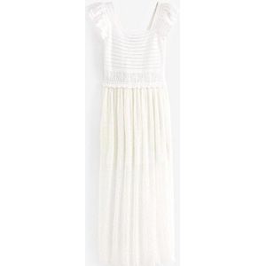 Next Sommerkleid Kleid mit gehäkelten Trompetenärmeln (1-tlg)