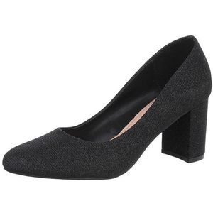 Ital-Design Damen Abendschuhe Elegant High-Heel-Pumps (87118431) Blockabsatz High Heel Pumps in Schwarz