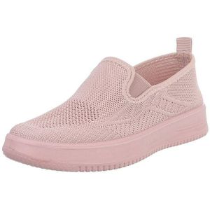 Ital-Design Damen Low-Top Freizeit Slipper (88843572) Flach Sneakers Low in Altrosa