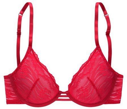 s.Oliver Bügel-BH Alice mit feiner Spitze in blumiger Optik, Dessous