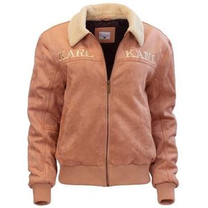 Karl Kani Winterjacke Karl Kani Retro Fake Leather Jacket Fake Leder Jacke Urban Look