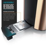 Arendo Toaster Edelstahl, Langschlitz, Display mit Restzeitanzeige, Krümelschublade, 2 lange Schlitze, für 4 Scheiben, 1500 W, Defrost Funktion, Wärmeisolierendes Gehäuse, mit Brötchenaufsatz