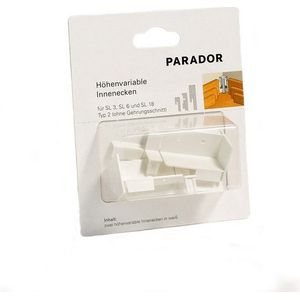 PARADOR Sockelleisten-Innenecke variabel Typ 2 für Sockelleisten SL 3, SL 5,SL 5 WF und SL 18, L: 4 cm, H: 14 cm, Für eine optimale und saubere Innenecke, 1-St., Kein Gehrungsschnitt erforderlich, Auf den Einsatz für die Sockelleisten SL 3, 5, 5 WF, 18 abgestimmt
