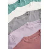 Next T-Shirt Kastige T-Shirts 100 % Baumwolle, 5 Stk. (5-tlg)
