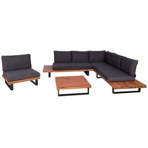 MCW Loungeset MCW-H54-Set, (4-tlg), Wasserabweisende und abnehmbare Bezüge, Hohe Stoffqualität 230g/m²