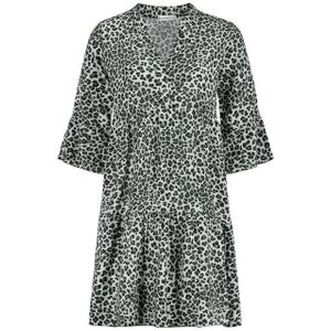 DENIMFY Sommerkleid Damen Kleid DFFrida A-Linie 3/4 Arm Freizeitkleid mit V-Ausschnitt aus 100% Viskose