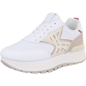 Ital-Design Damen Low-Top Freizeit Sneaker (87118349) Flach Sneakers Low in Weiß